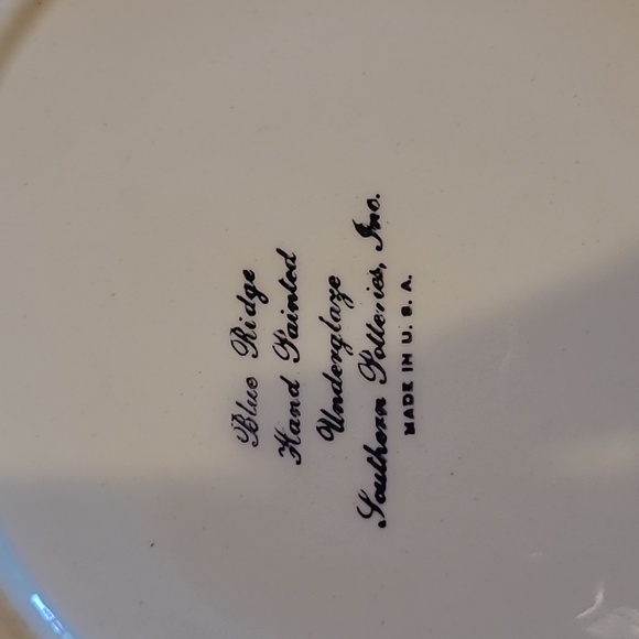 2 Plates Fruit Fantasy Blue Ridge Hand painted Southern Potteries - Picture 4 of 5